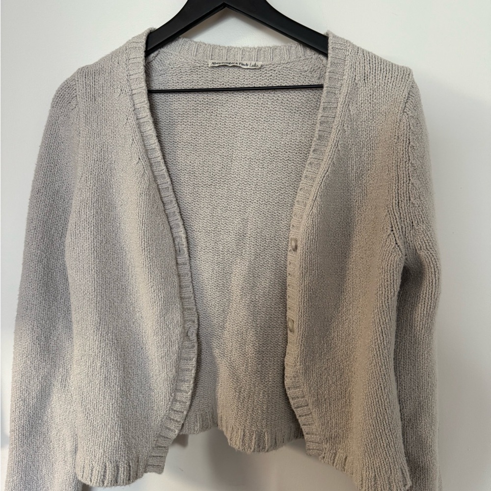 Women's Grey Cardigan Sweater